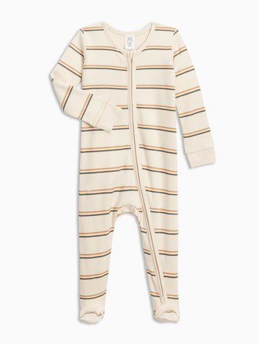 Colored Organics Peyton Zipper Sleeper, Zane Stripe